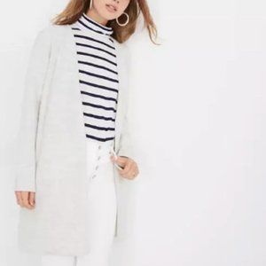 Madewell Lombard Merino Boiled Wool Cardigan Sweater Coat Cream‎ Grey Size XS